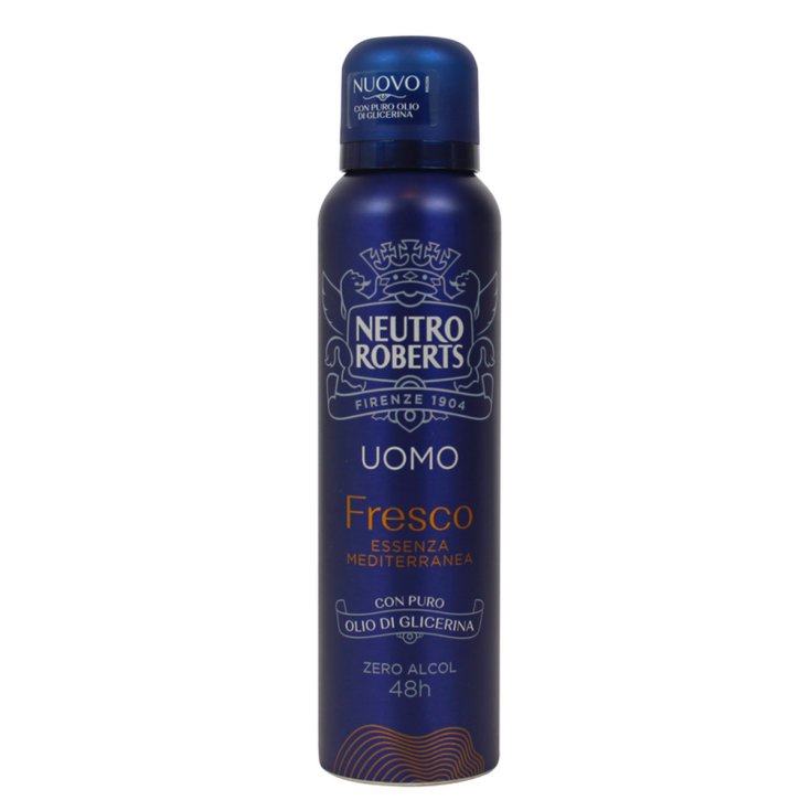 Deodorante Uomo Fresco Essenza Mediterranea Spray Neutro Roberts 150ml