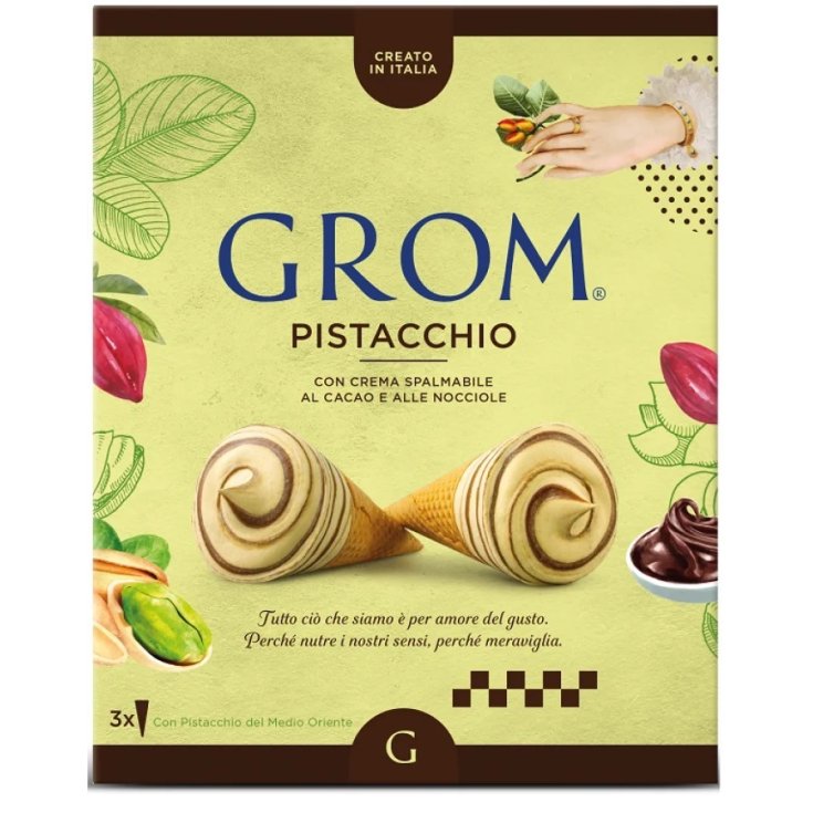 Cono Gelato al Pistacchio GROM 3x58g