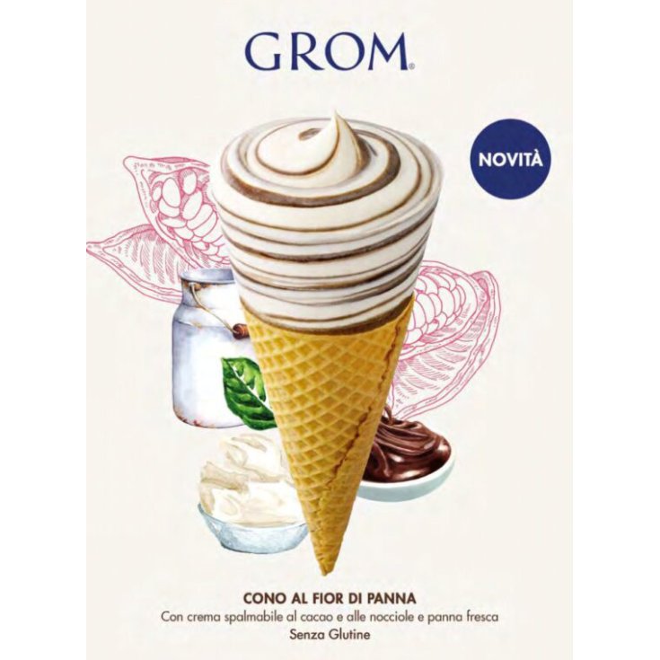 Cono Gelato Fior di Panna GROM 3x58g