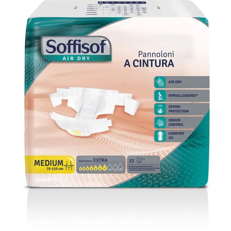 Pannolone a Cintura Extra Tg.M Soffisof Air Dry 15 Pezzi