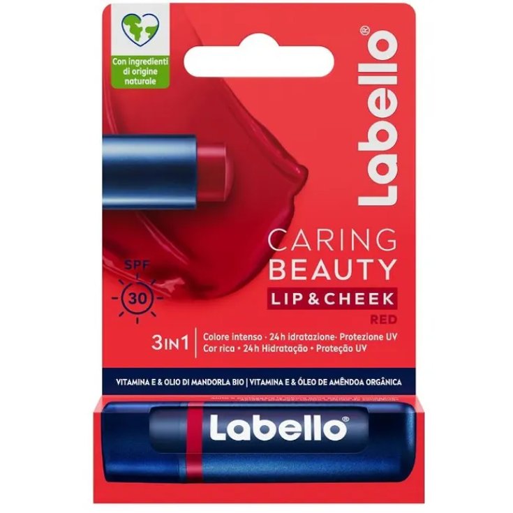 Caring Beauty Red Labbra e Guance Labello 4,8g