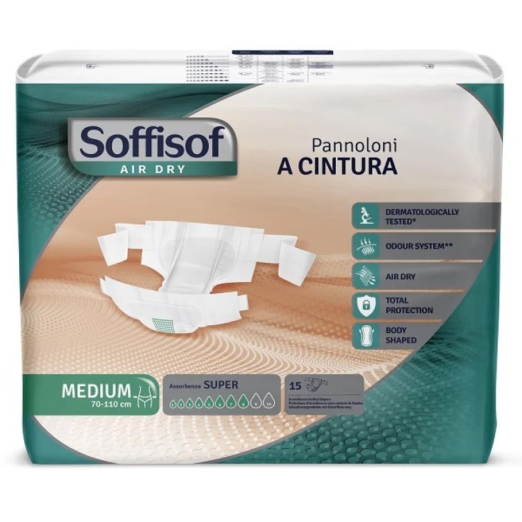 Pannoloni A Cintura Air Dry Super M Soffisof® 15 Pezzi