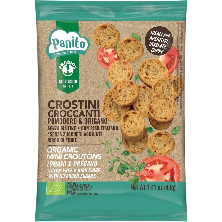 Panito Crostini Croccanti Pomodoro&Origano Probios 40g