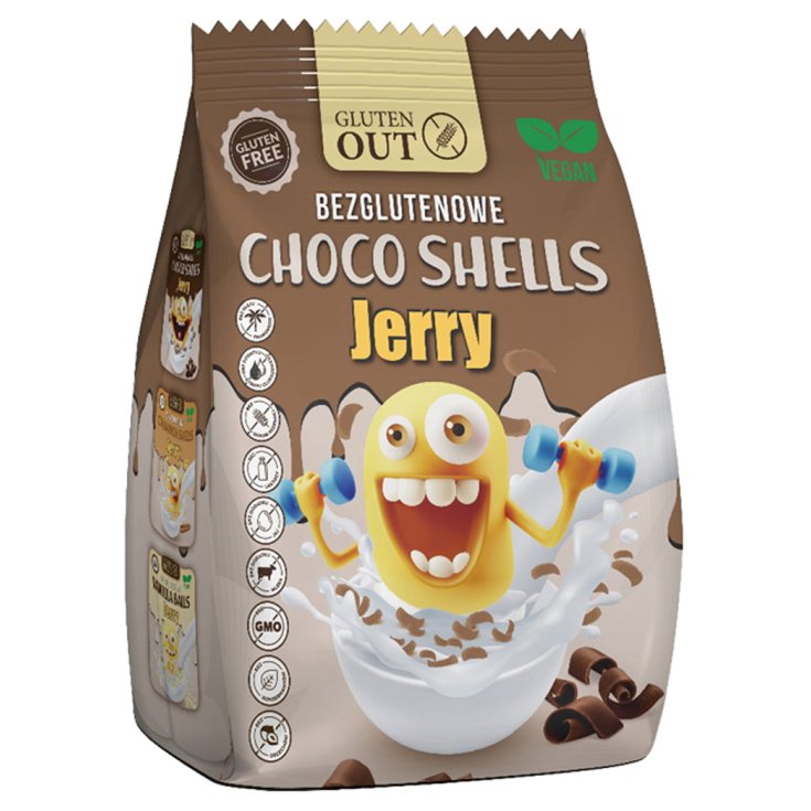 Gluten Out Choco Shells Jerry 375g