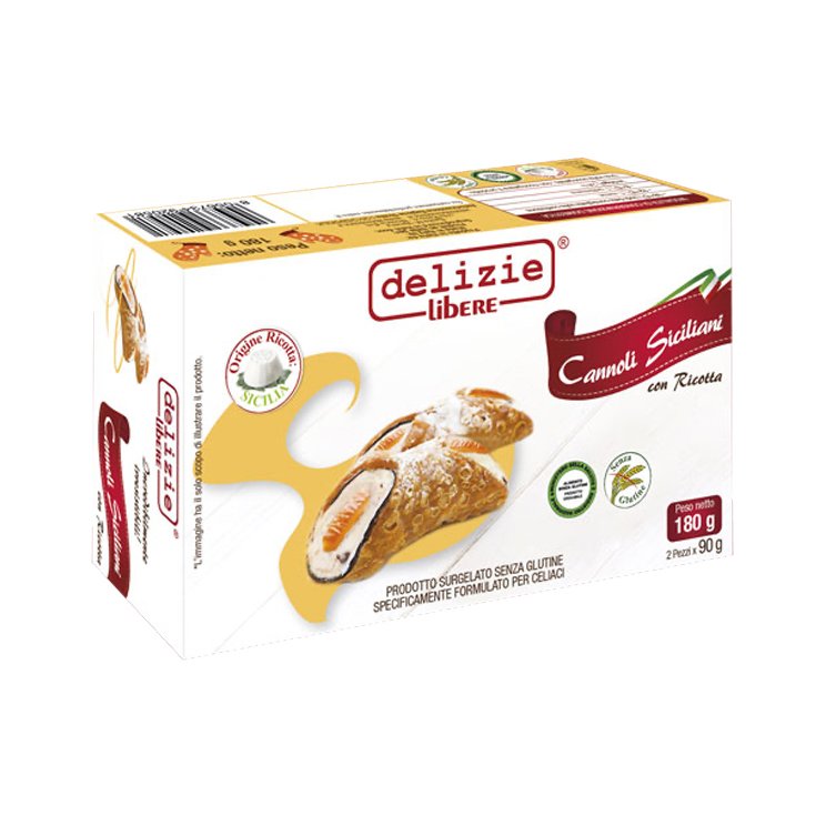 Cannoli Di Ricotta Surgelati Delizie Libere® 180g