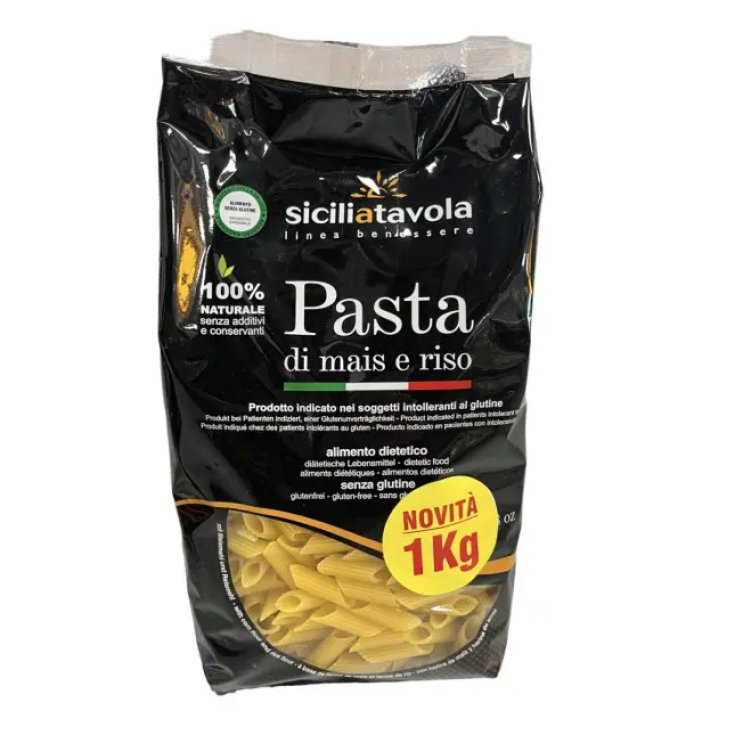 Pasta Mais E Riso Mezze Penne Rigate SiciliAtavola 1kg