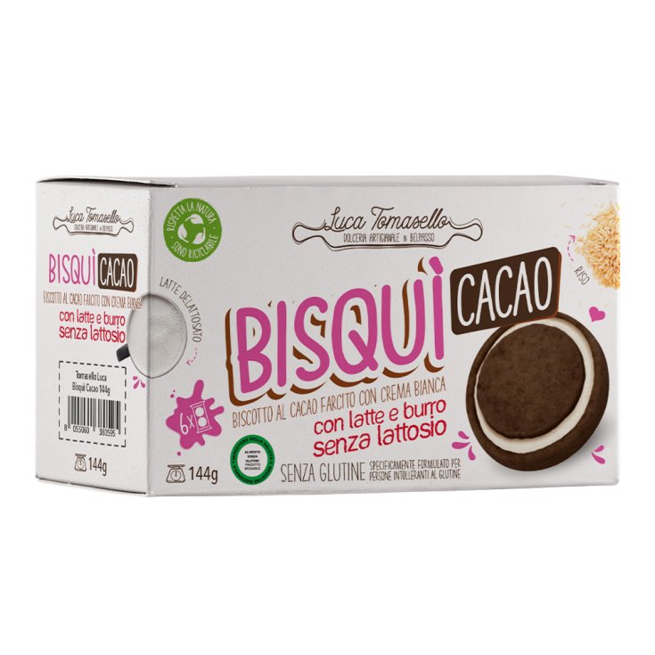 Bisqui' Cacao Con Crema Bianca Luca Tomasello 144g