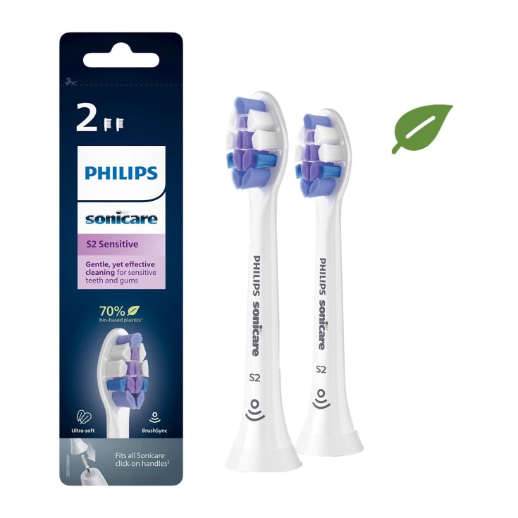 Testine Sensitive Sonicare S2 Philips 2 Pezzi