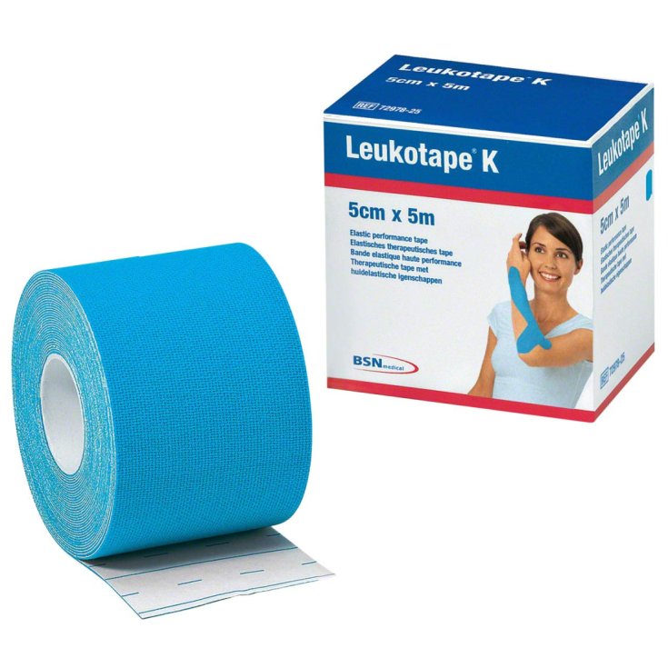 Benda Elastica 5mx5cm Blu Leukotape K