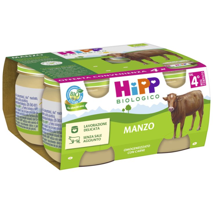 Omogeneizzato di Manzo HiPP Biologico 4 x80g