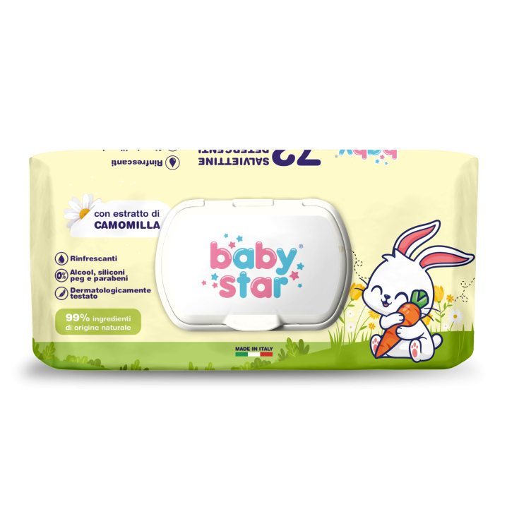 Salviettine Camomilla Baby Star 72 Pezzi