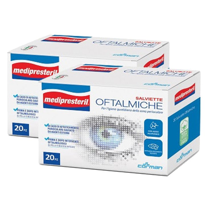 Medipresteril® Salviette Oftalmiche CORMAN 20 Pezzi 1+1 Omaggio