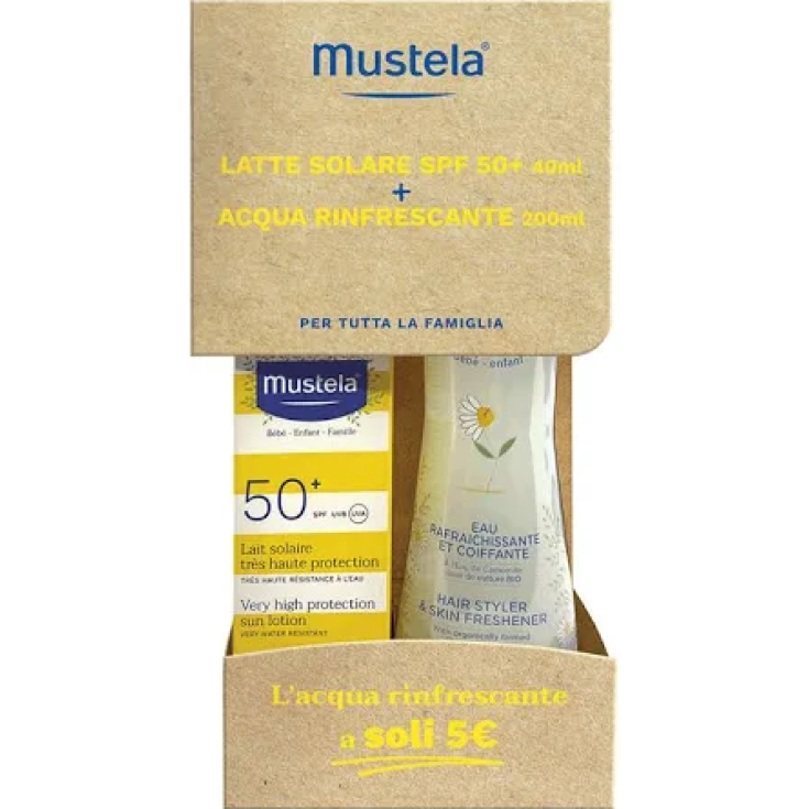 Latte Solare + Acqua Rinfrescante Mustela 40ml+200ml