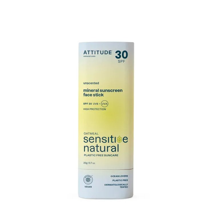 Sensitive Natural Crema Solare Viso Senza Profumo SPF30 Attitude™ 60g