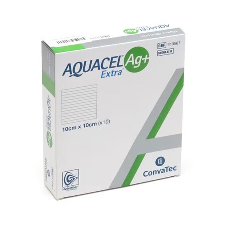 Aquacel Ag+ Extra 10x10cm ConvaTec 10 Pezzi