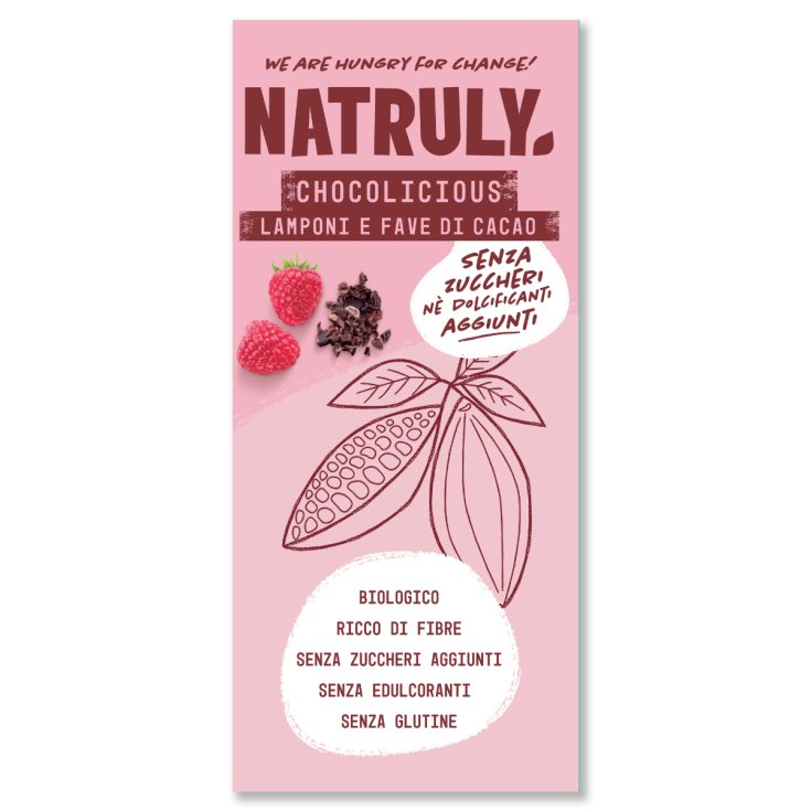 Chocolicious Lampone E Nibs Di Cacao Natruly 85g