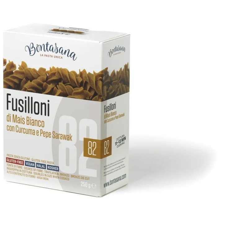 Fusilloni di Mais Bianco con Curcuma e Pepe BONTASANA 250g