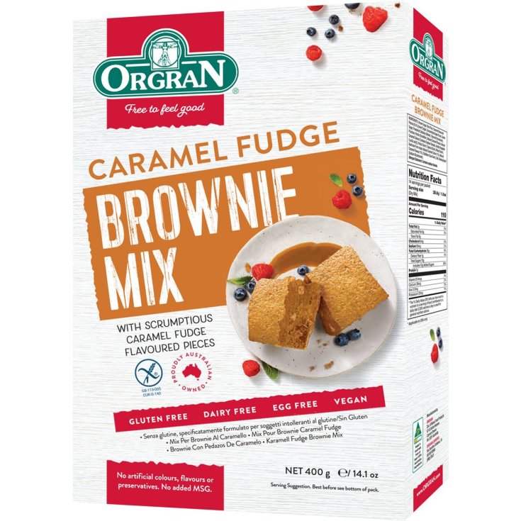 Brownie Mix Caramel Fudge Orgran 400g