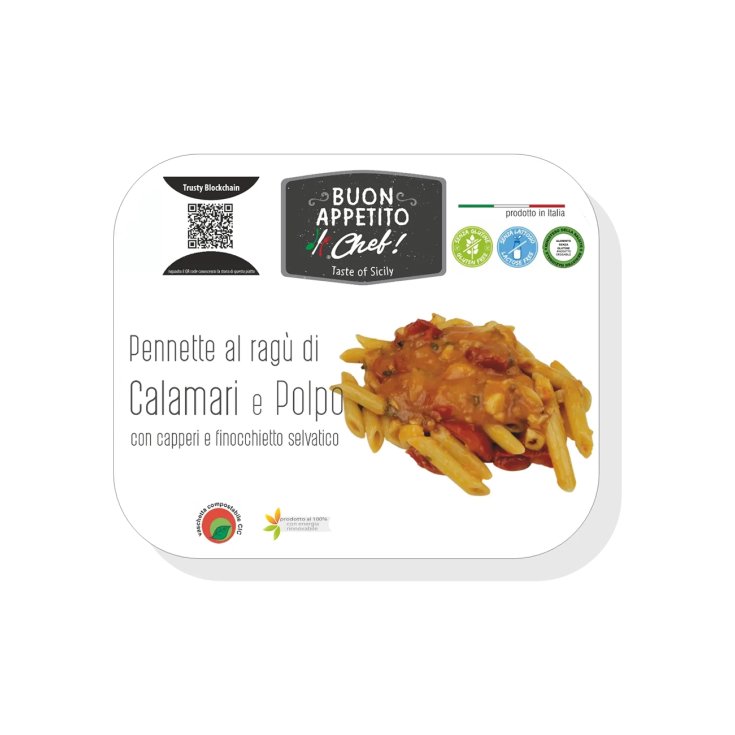 Pennette Al Ragù Di Calamari E Polpo Buon Appetito Chef 300g