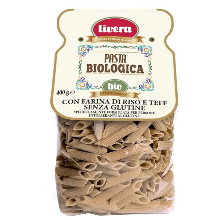 Penne Rigate Bio Riso Teff Livera 400g