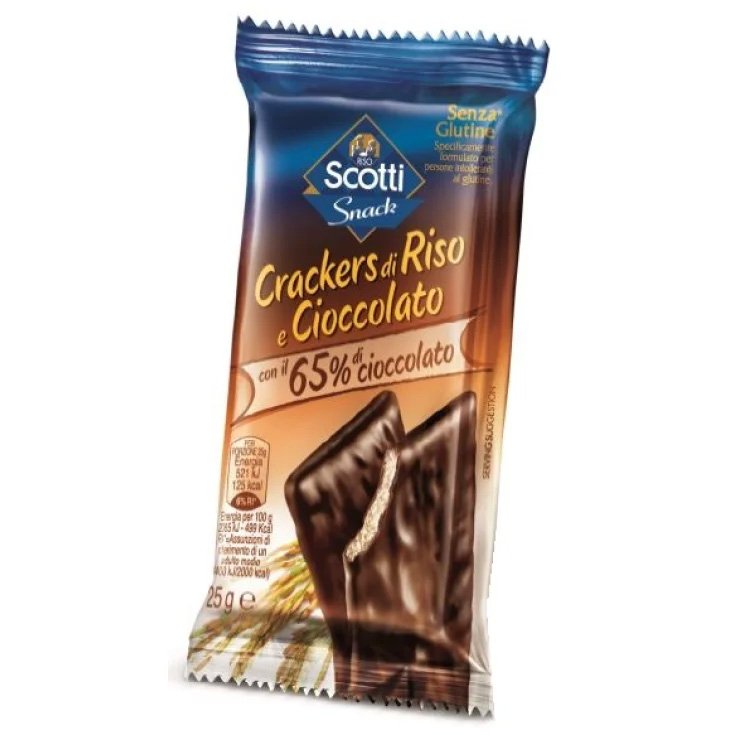 Snack Crackers Di Riso E Cioccolato Scotti 25g