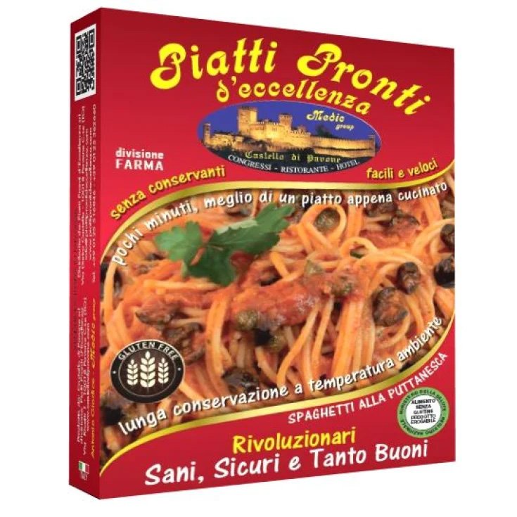 Piatti Pronti D'Eccellenza Spaghetti alla Puttanesca Castello Di Pavone 130g