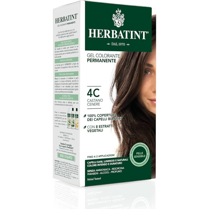 Gel Colorante Permanente 4C Castano Cenere Herbatint 