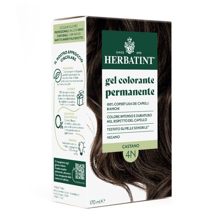 Gel Colorante Permanente 4N Castano Herbatint 170ml