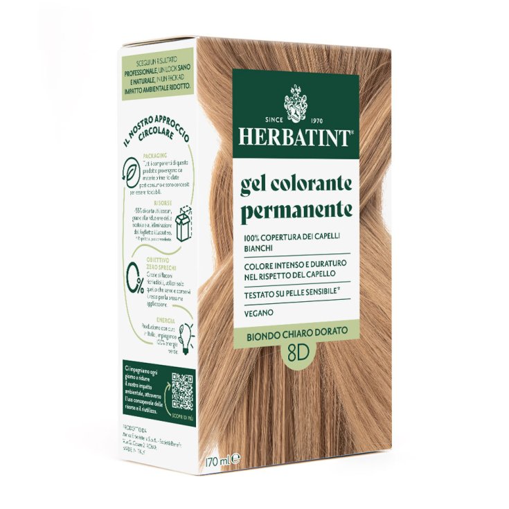 Gel Colorante Permanente 8D Biondo Chiaro&nbsp;Herbatint 170ml