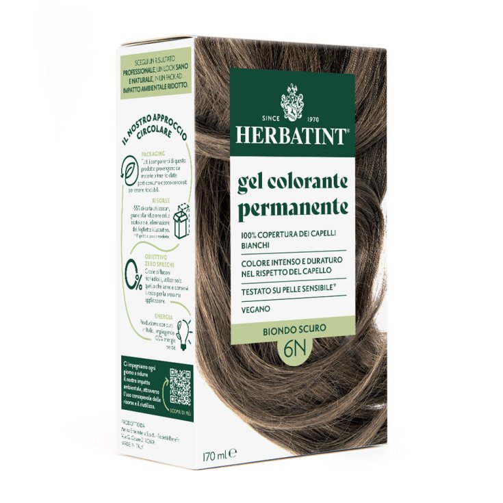 Gel Colorante Permanente 6N Biondo Scuro Herbatint 170ml