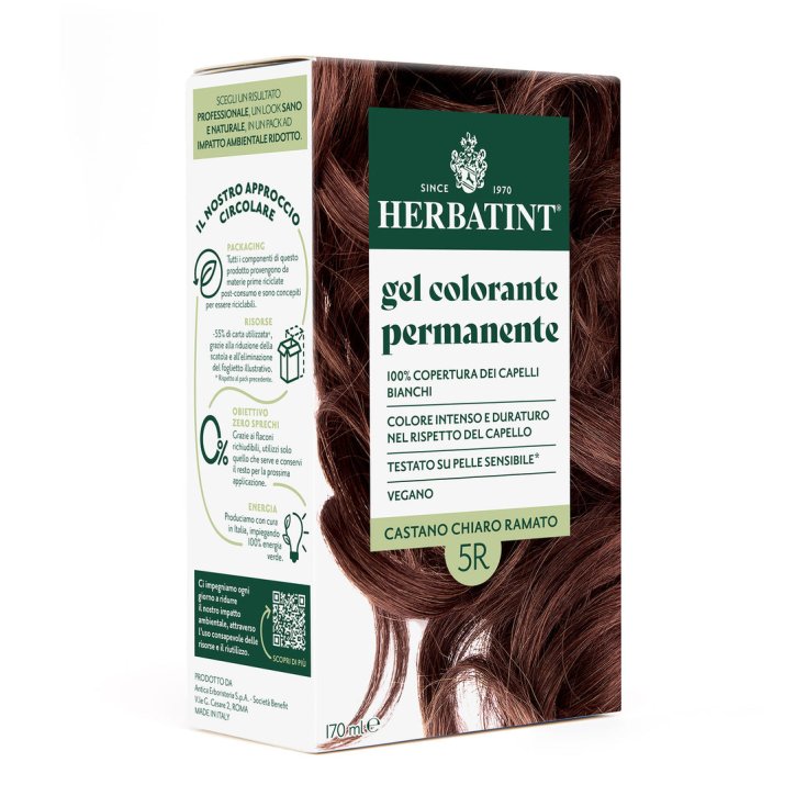 Gel Colorante Permanente 5R Castano Chiaro Ramato Herbatint 170ml