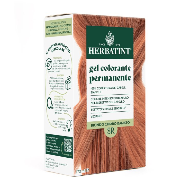 Gel Colorante Permanente 8R Biondo Chiaro Ramato&nbsp;Herbatint 170ml