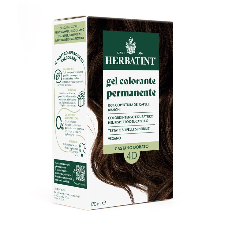 Gel Colorante Permanente 4D Castano Dorato Herbatint 170ml