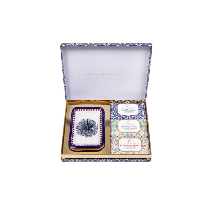 Blu Gift Box 3 Saponette Blu Costiera