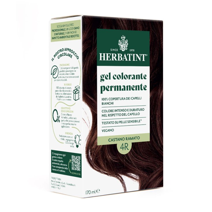 Gel Colorante Permanente 4R Castano Ramato&nbsp;Herbatint 170ml