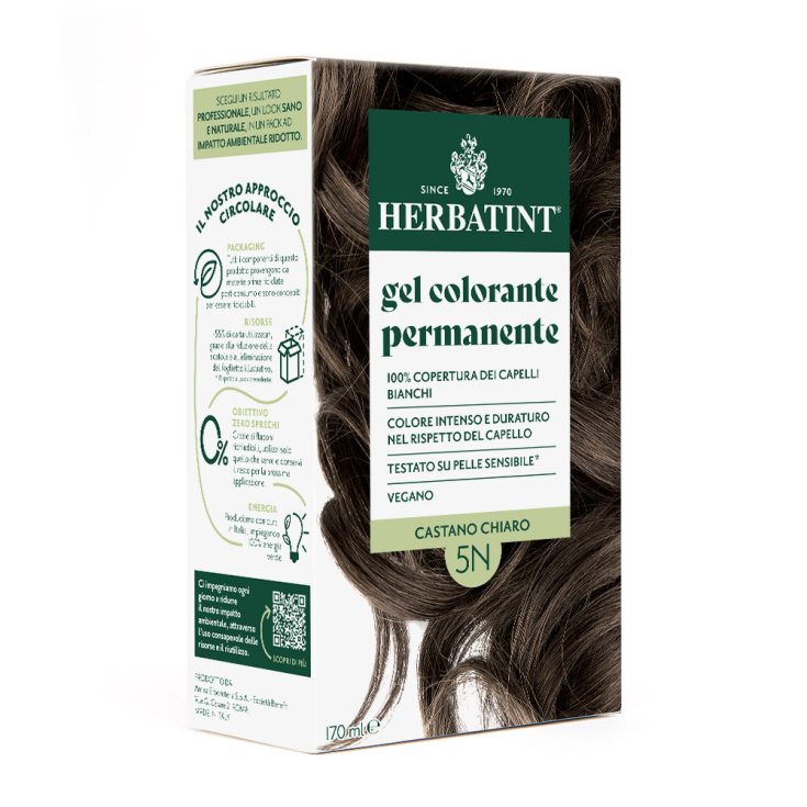 Gel Colorante Permanente Castano Chiaro 5N Herbatint 170ml