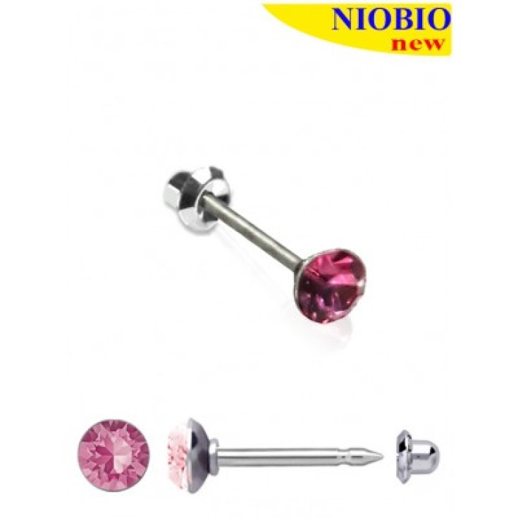 Orecchini Niobio 175C Rosa Swaroski Inverness 1 Paio