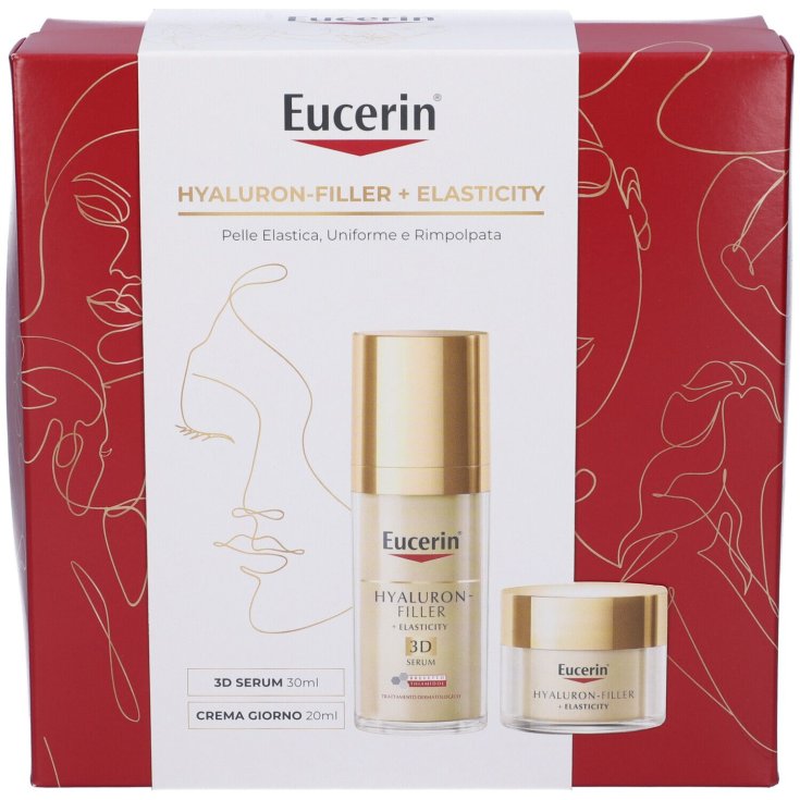 Hyaluron-Filler + Elasticity 3D Serum + Crema Eucerin Cofanetto Natale 2024