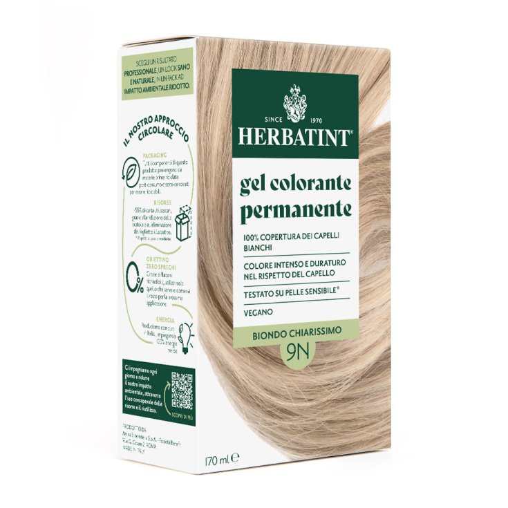 Gel Colorante Permanente 9N Biondo Chiarissimo Herbatint 170ml