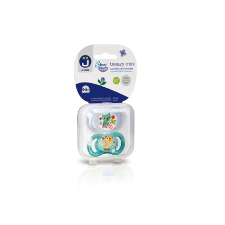 Succhietti Breezy Happy B Free Trasparente/Verde Acqua 0-6M 2S J Bimbi