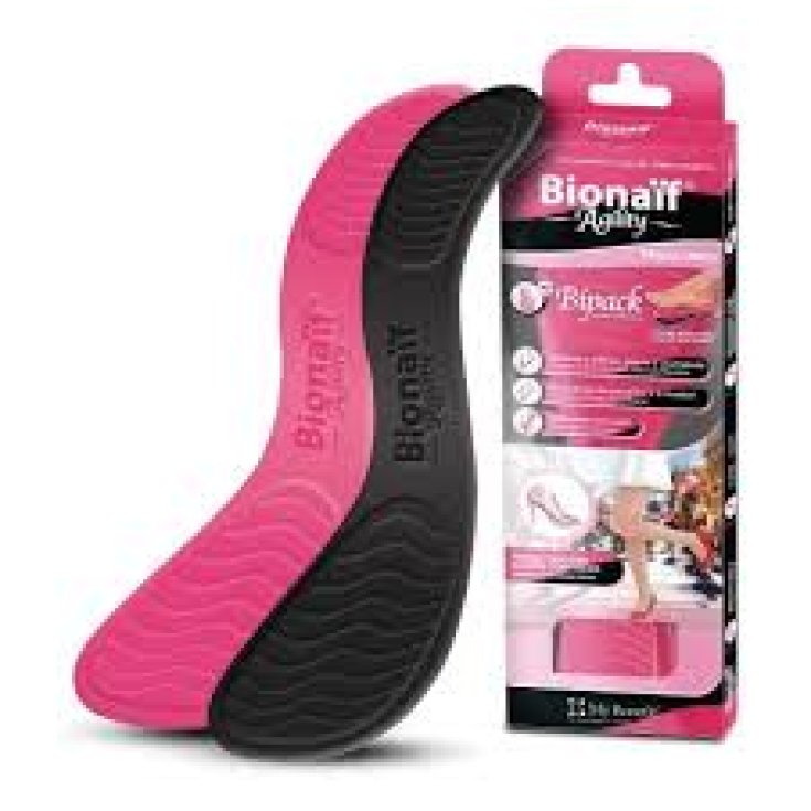 Sottopiede Agility Rosa e Nero Bionaif 2 Paia