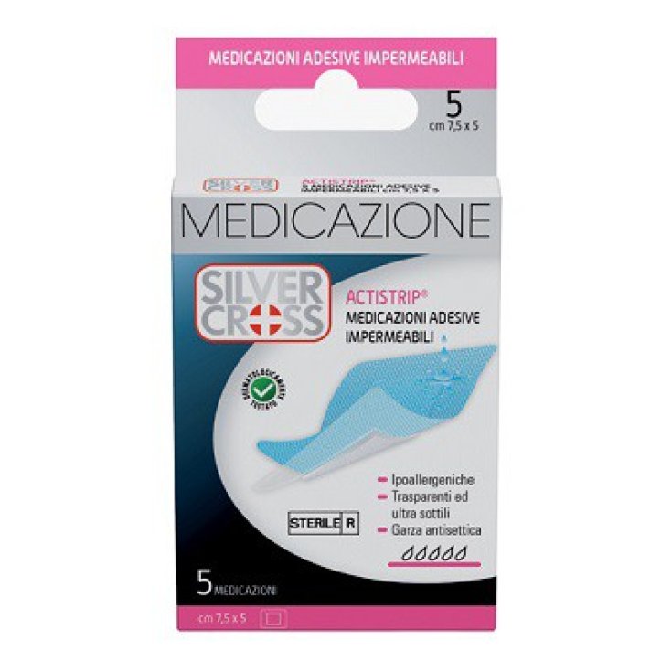 Medicazioni Adesive Impermeabili ActiStrip 7,5x5  SilverCross 5 Pezzi