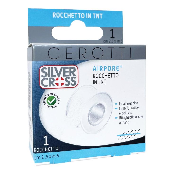 Rocchetto in TNT Airpore Silver Cross 2,5cmx5m