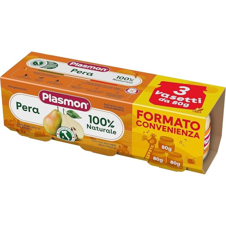 Omogeneizzato di Pera Plasmon 3x80g