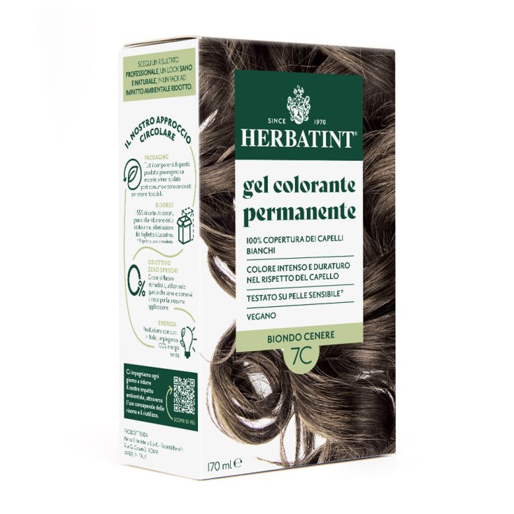 Gel Colorante Permanente 7C Biondo Cenere Herbatint 170ml