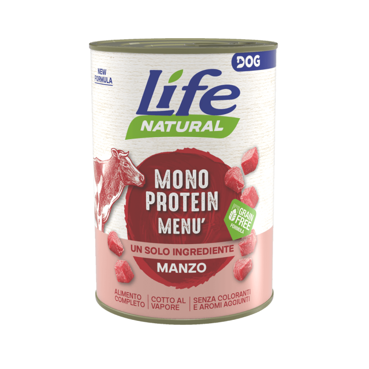 Monoprotein Menu Manzo Dog Life Natural 100g