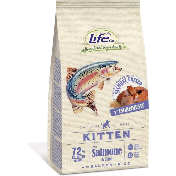 Kitten Salmone LifeCat Natural 1,5kg