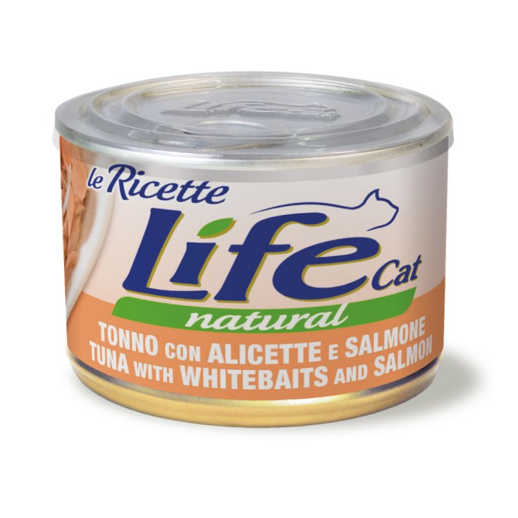 Le Ricette Tonno Con Alicette E Salmone Cat Life Natural 150g