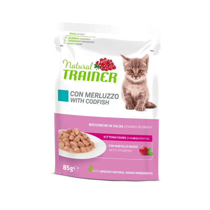 Kitten&Young Merluzzo Umido Natural Trainer 85g