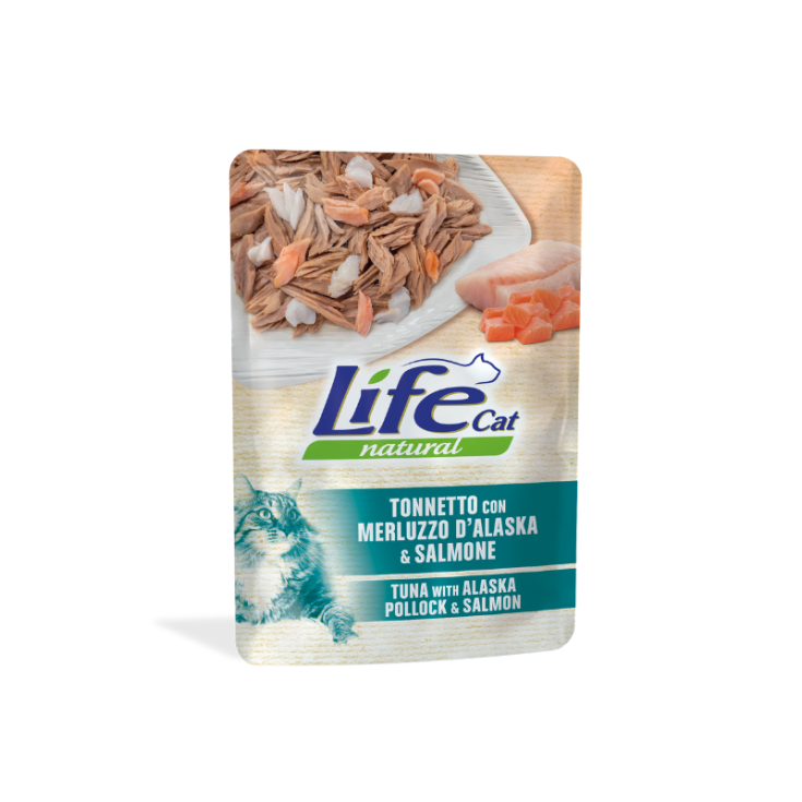 Tonnetto Merluzzo Alaska Salmone Life Cat Natural 70g